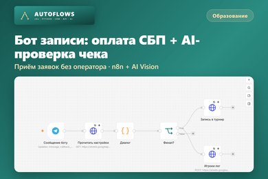 Бот записи с оплатой СБП: чеки проверяет AI, оператор не нужен