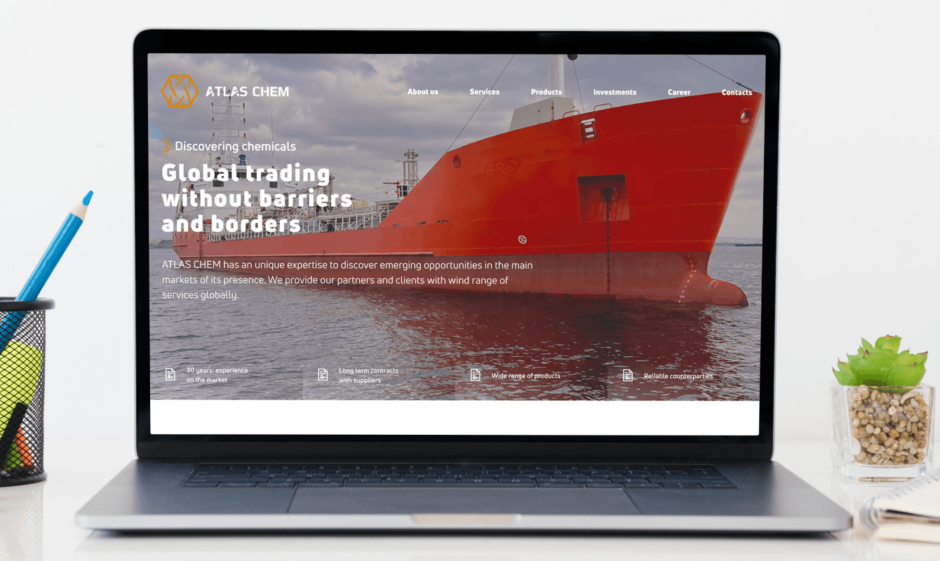 Разработка посадочных страниц для ATLAS CHEM