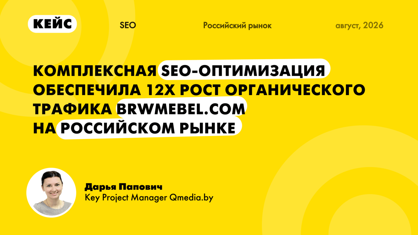 Комплексная SEO-оптимизация обеспечила 12-кратный рост органического трафика BRWMebel.com