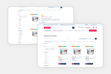 Разработка магазина отделочных материалов ok7.ru