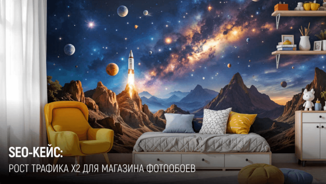Увеличили SEO-трафик интернет-магазина фотообоев на 124% за 6 месяцев