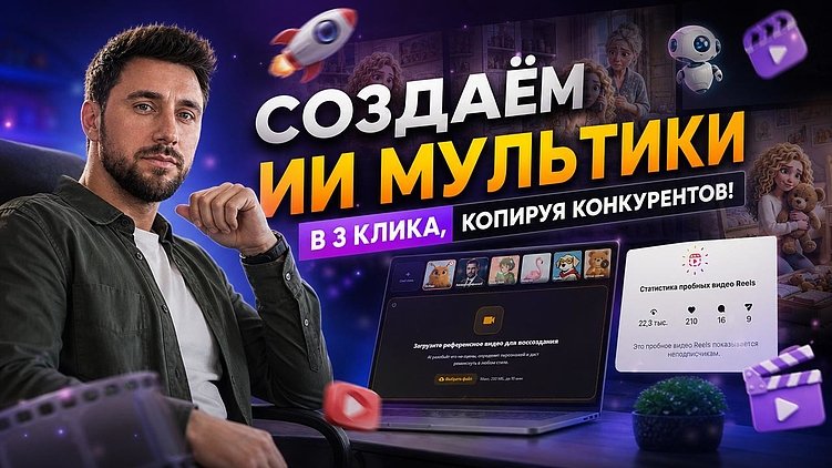 Как создавать ИИ мультики, копируя конкурентов? Мультфильмы через нейросети в 3 клика!