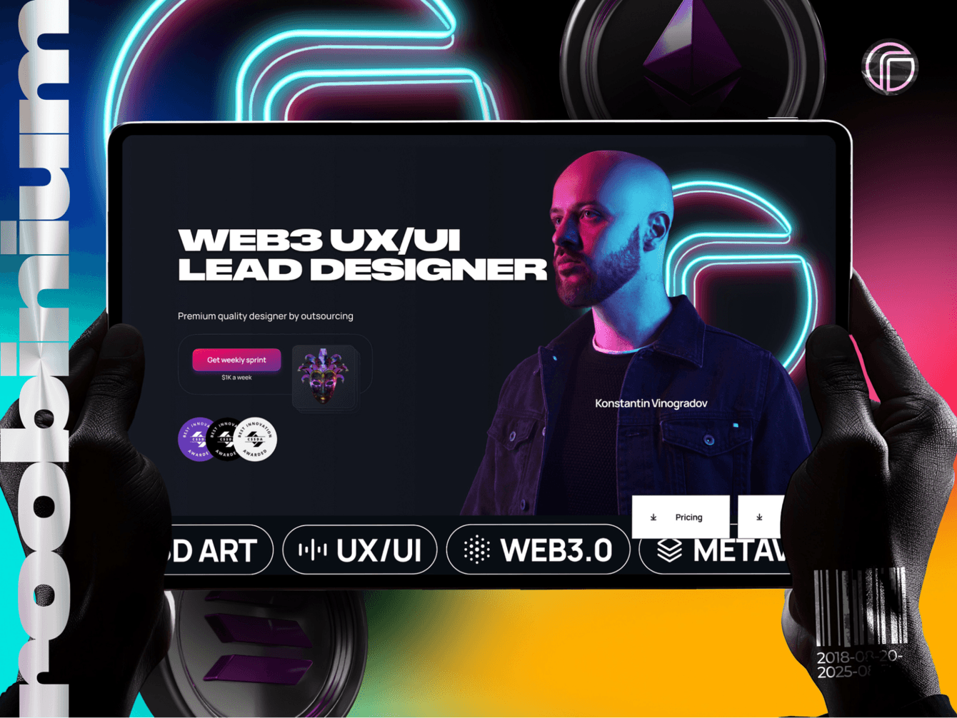 Как мы сделали сайт международной дизайн-студии @roobinium с акцентом на личный бренд