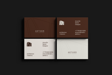 AETHER — концепт, нейминг, фирменный стиль, сайт