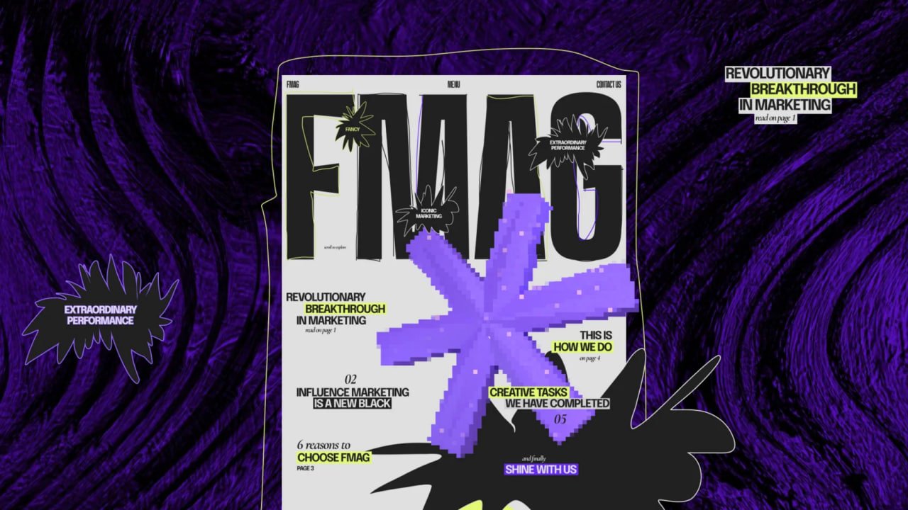 Сайт для агентства инфлюенс-маркетинга FMAG