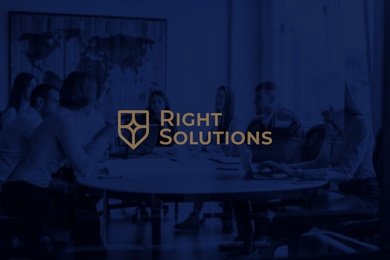 Логотип и фирменный стиль для юридической фирмы Right Solutions