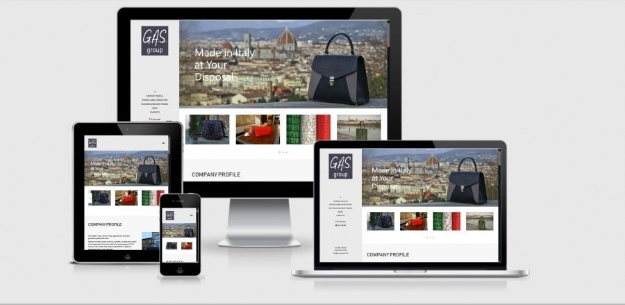 Лендинг итальянской компании GAS group на трёх языках