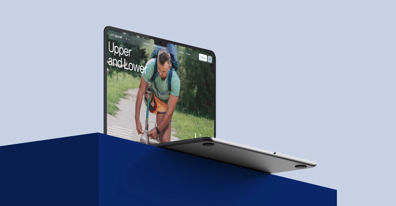 Разработка фирменного стиля и сайта для центра протезирования и реабилитации "ОРТО-М"