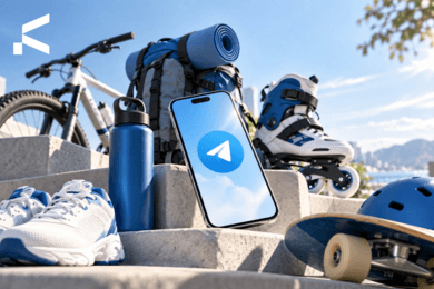 11 561 посещение интернет-магазина из Telegram для сети магазинов товаров для спорта