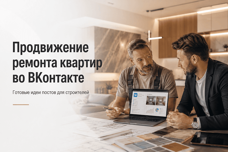 Продвижение ремонта квартир во ВКонтакте: готовые идеи постов для строителей