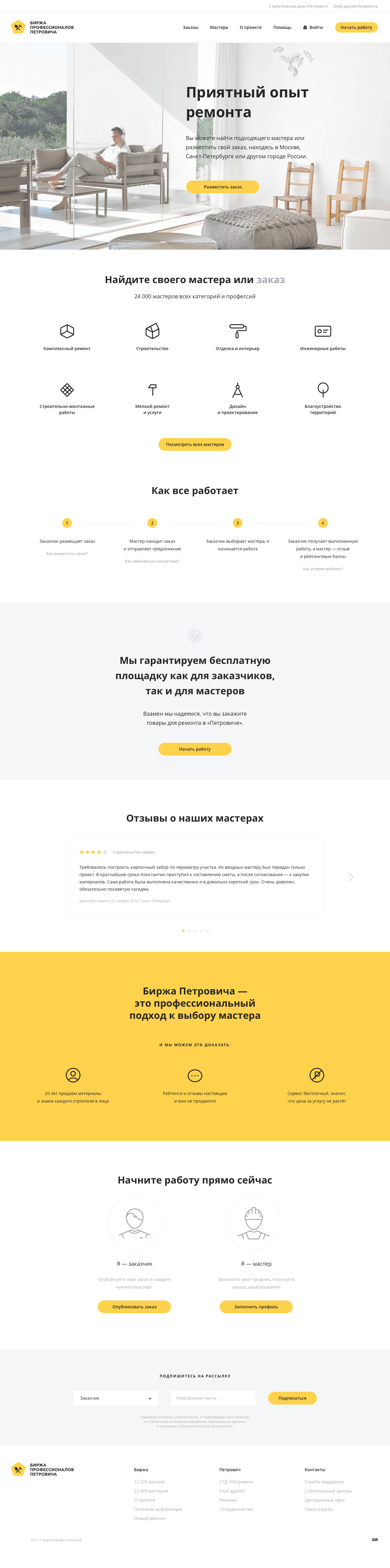 Разработка и поддержка проектов СТД Петрович