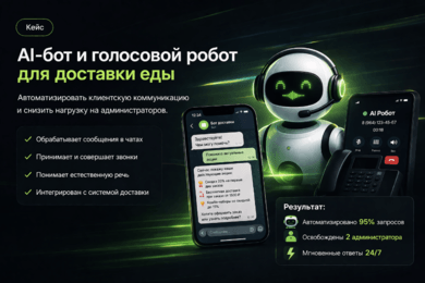 AI-бот и голосовой робот для доставки еды