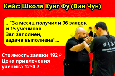 Кейс: как реклама ВКонтакте заполнила зал школы кунг-фу за 18 432 ₽