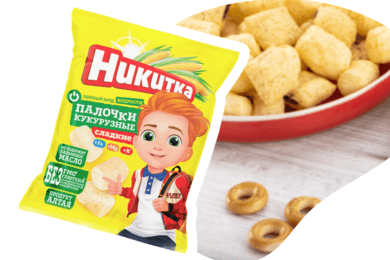 Сайт кукурузных палочек «Никитка» и других брендов производителя