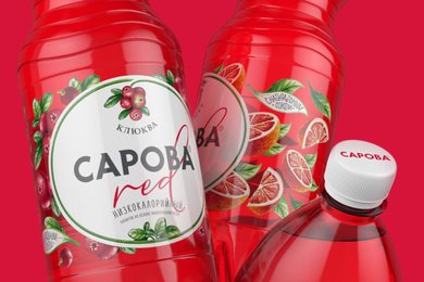 Сарова Red. ТМ/упаковка классических лимонадов.