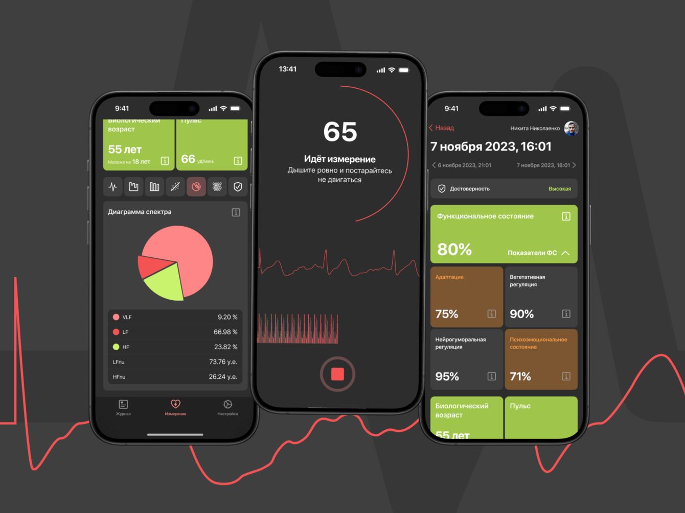 PulsePro. IOS приложение для получения данных о состоянии сердечно сосудистой системы.