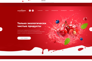 Разработка сайта-каталога AltayBerry - органическая продукция из ягод