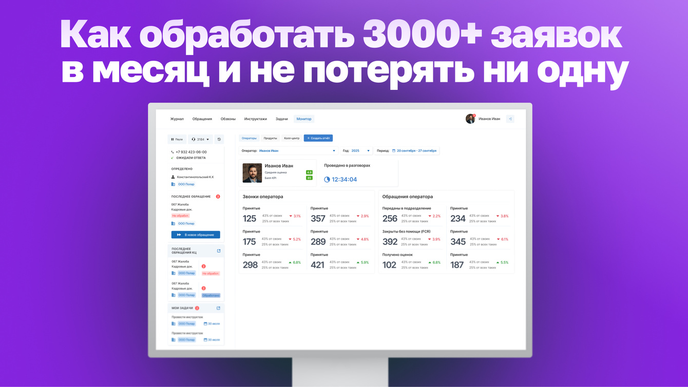 Обработать 3000+ заявок и не потерять ни одну: кейс разработки сервис деск системы для колл-центра