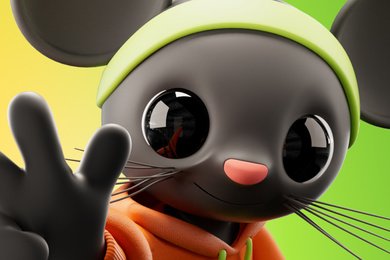 Лазерная мышь: разработка маскота и визуальной экосистемы для Х5 клуба.