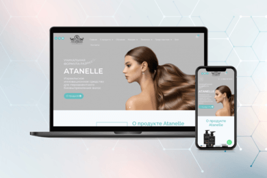Сайт компании Atanelle с платформой интернет-магазина