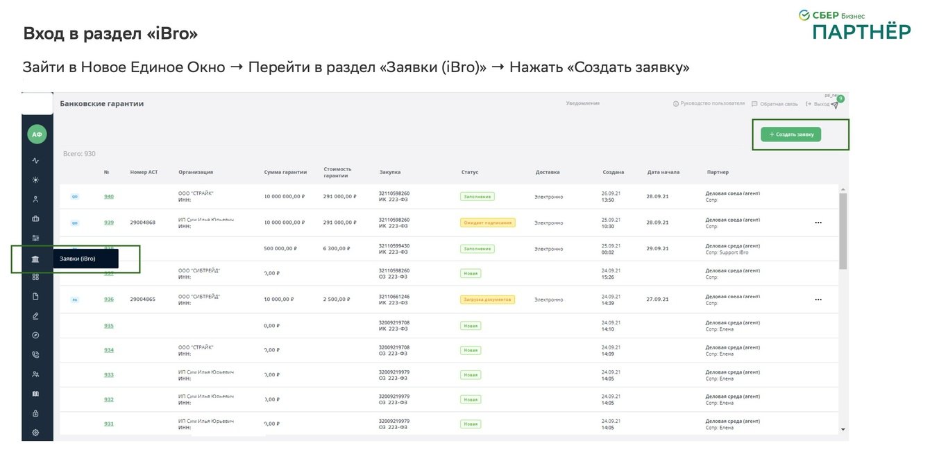 Личный кабинет Брокера «iBro»