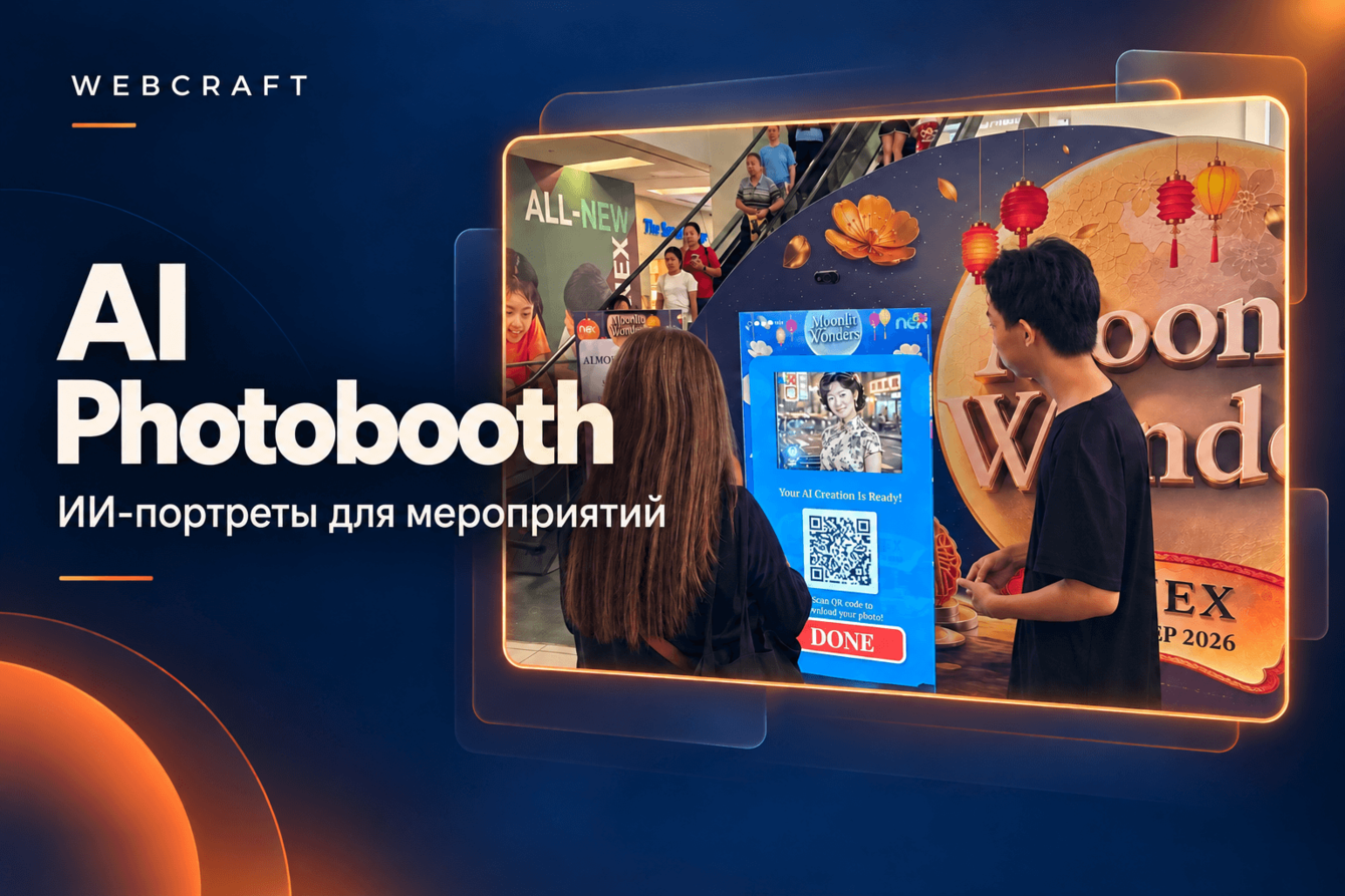 AI Photobooth: ИИ-портреты и анимации для 80-100 гостей в день