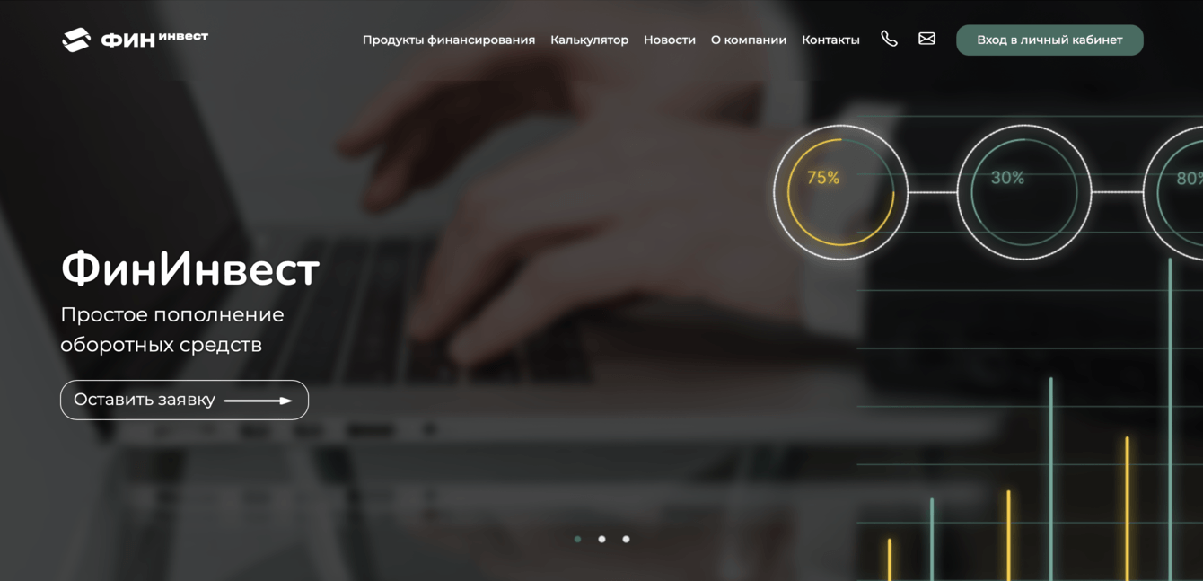 Разработка корпоративного сайта для компании "ФинИнвест"