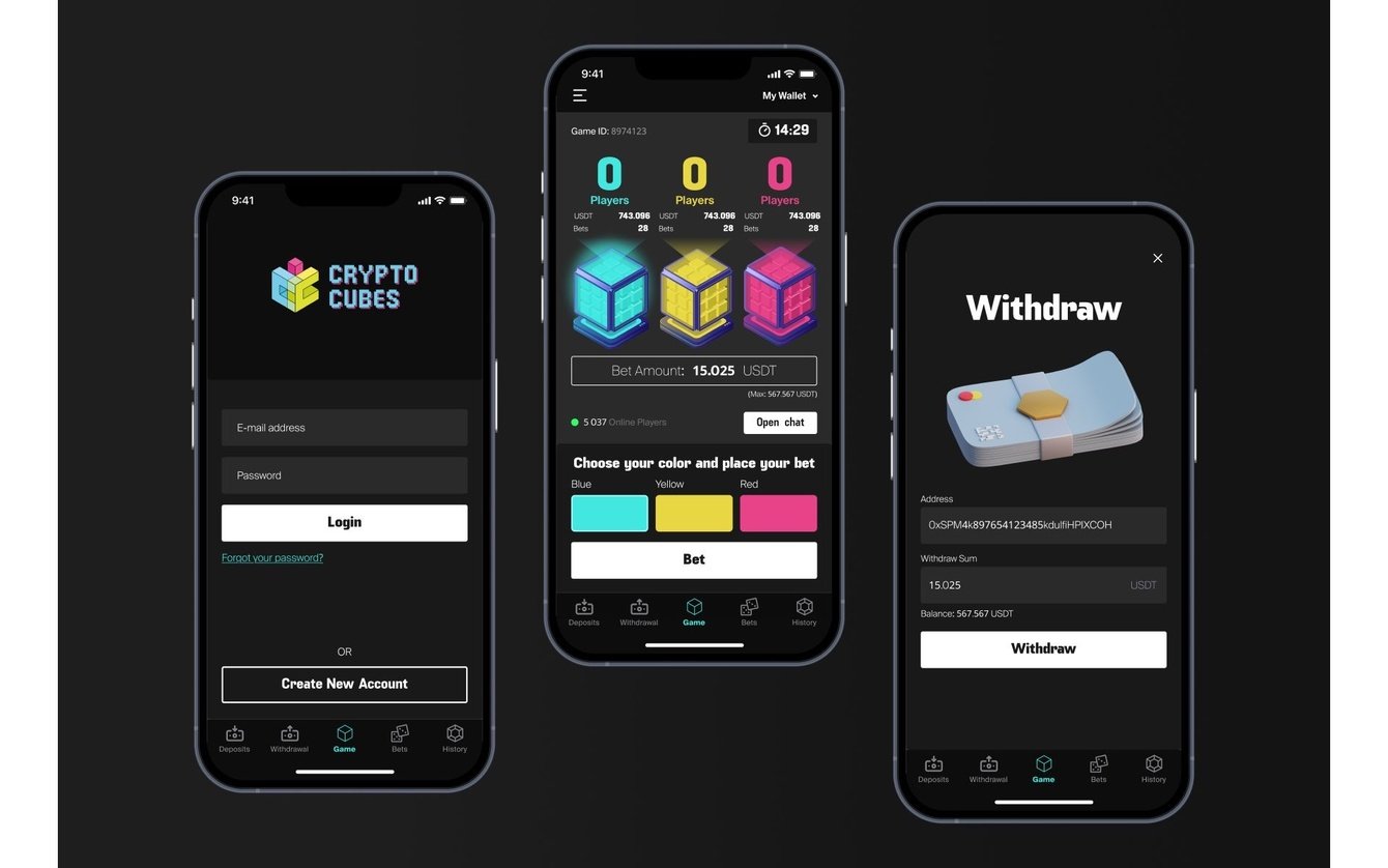 CryptoCubes Mobile — мобильная игра для iOS и Android на Tron