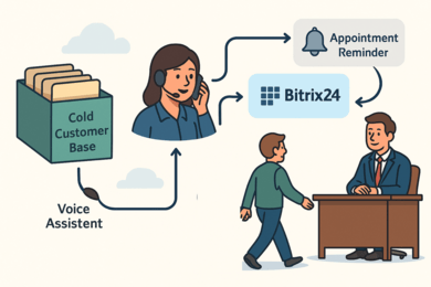 Голосовой робот для холодного обзвона базы потенциальных клиентов интегрированный с Битрикс24