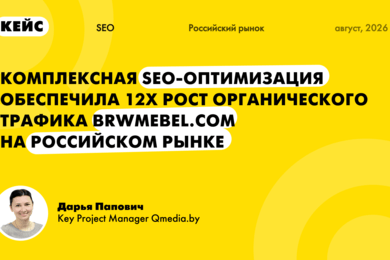 Комплексная SEO-оптимизация обеспечила 12-кратный рост органического трафика BRWMebel.com