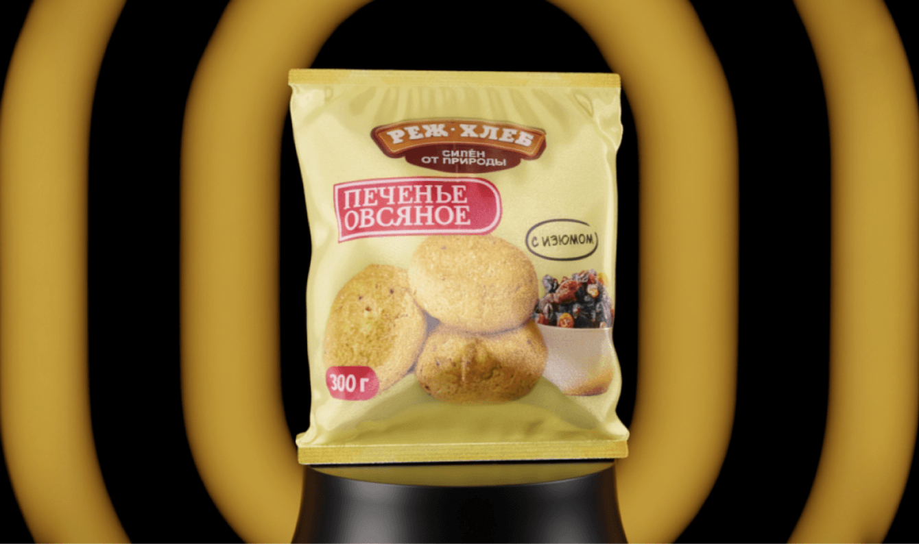 Упаковка овсяного печенья "Реж-Хлеб"