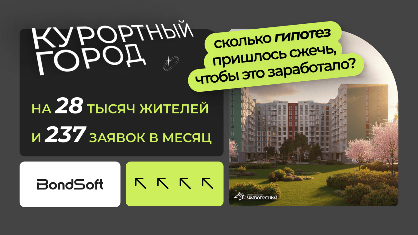 Курортный город на 28 тыс. жителей и 237 лидов в месяц — сколько тестов сожгли, чтобы это заработало