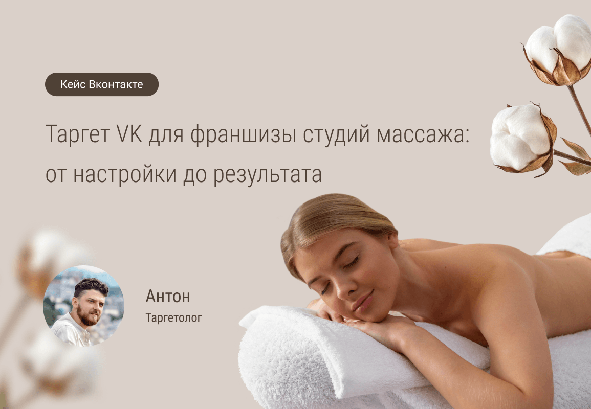 1248 заявок для франшизы студий массажа: кейс по таргету во ВКонтакте.