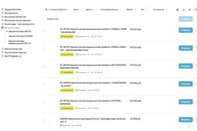 Оптовый магазин автохимии: персональные цены для 376 клиентов и обмен с 1С