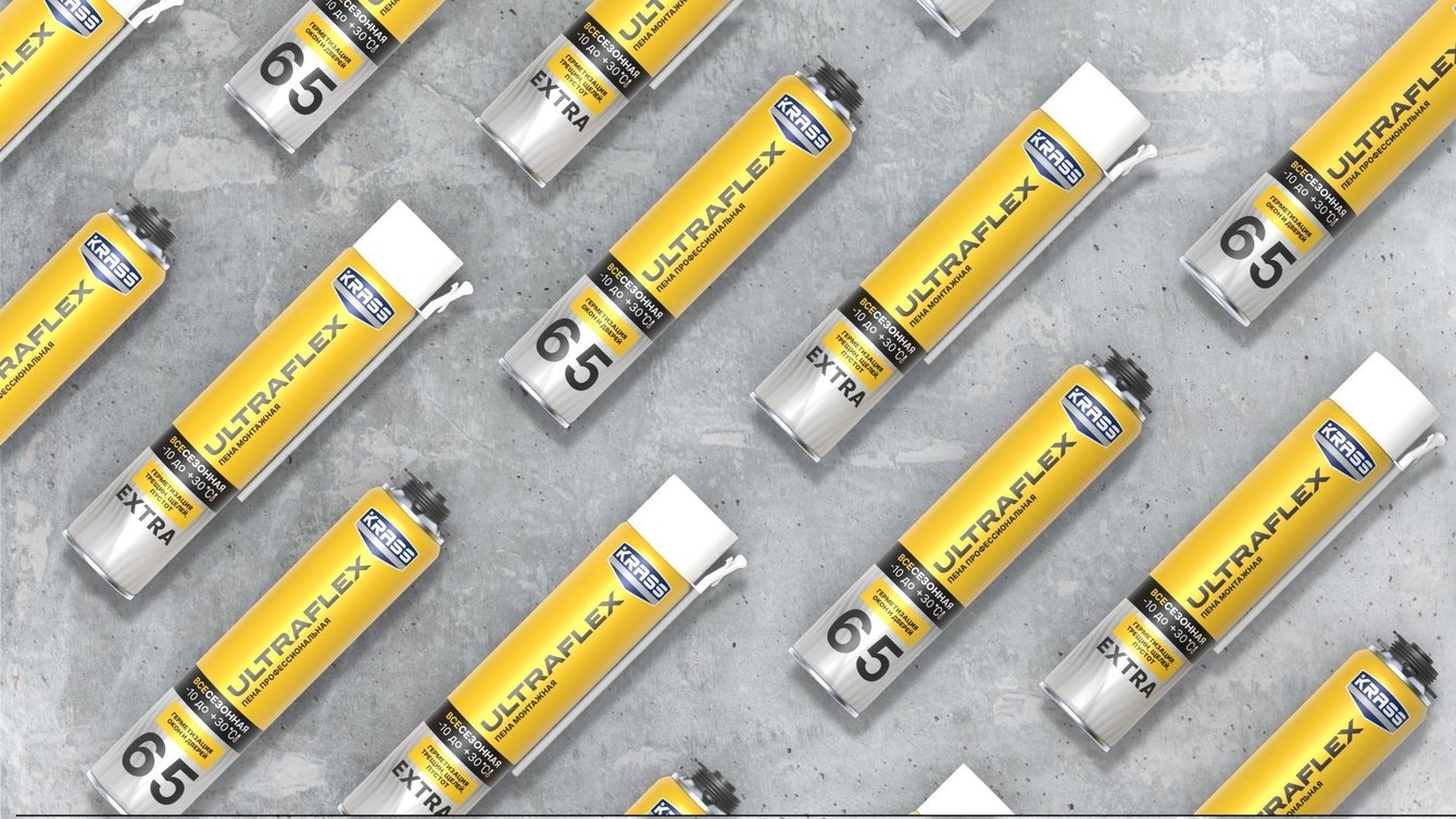 Редизайн линейки бытовых и профессиональных монтажных пен Ultraflex.