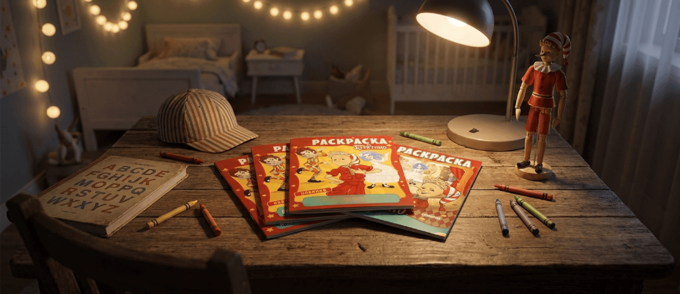 Раскраски и пазлы к премьере фильма «Буратино»