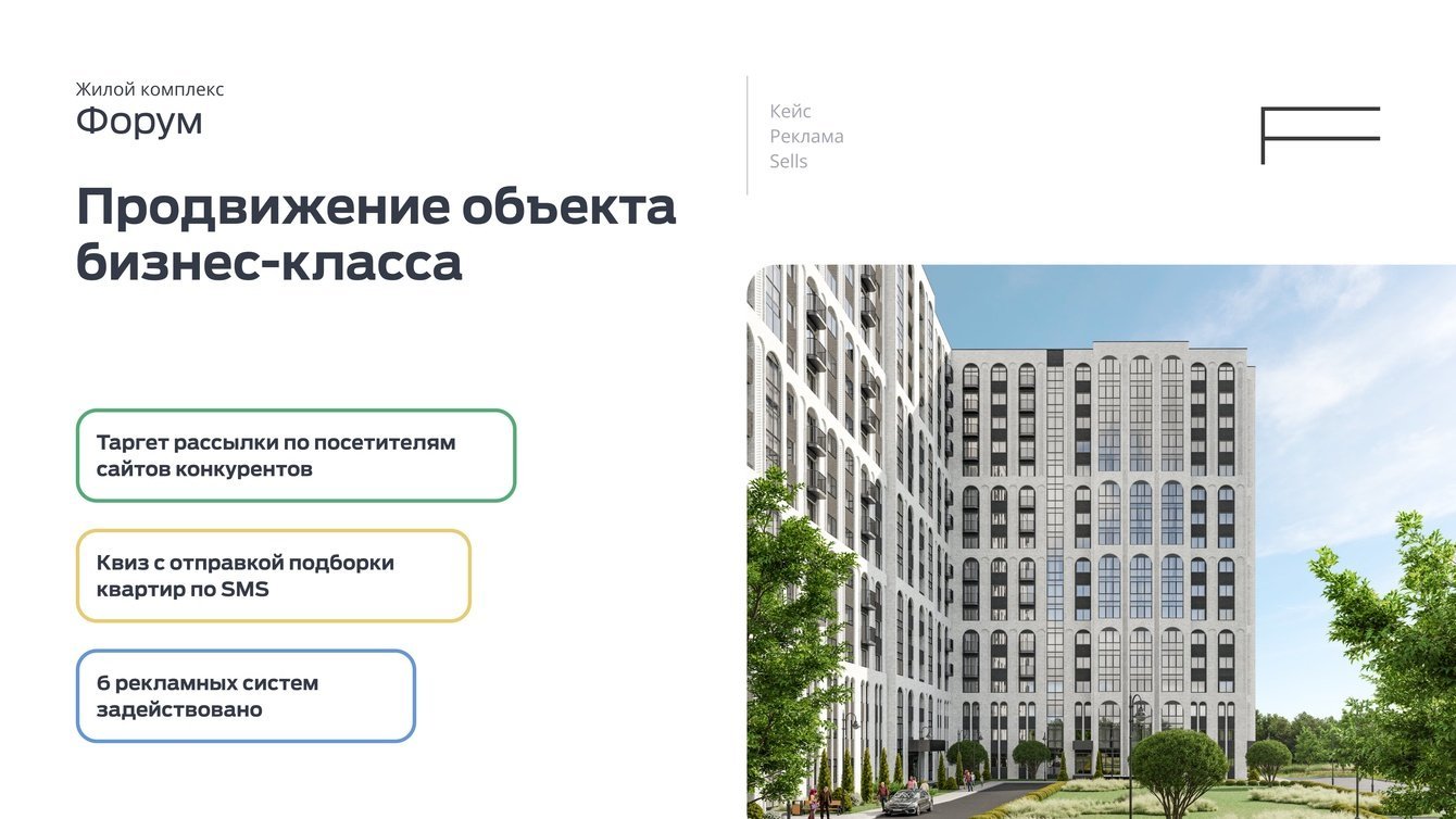 Реклама ЖК "Форум". Продвижение объекта бизнес-класса