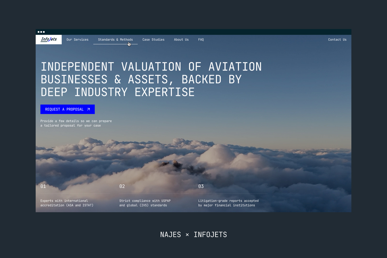 Промо сайт для консалтинговой компании в сфере авиа в США