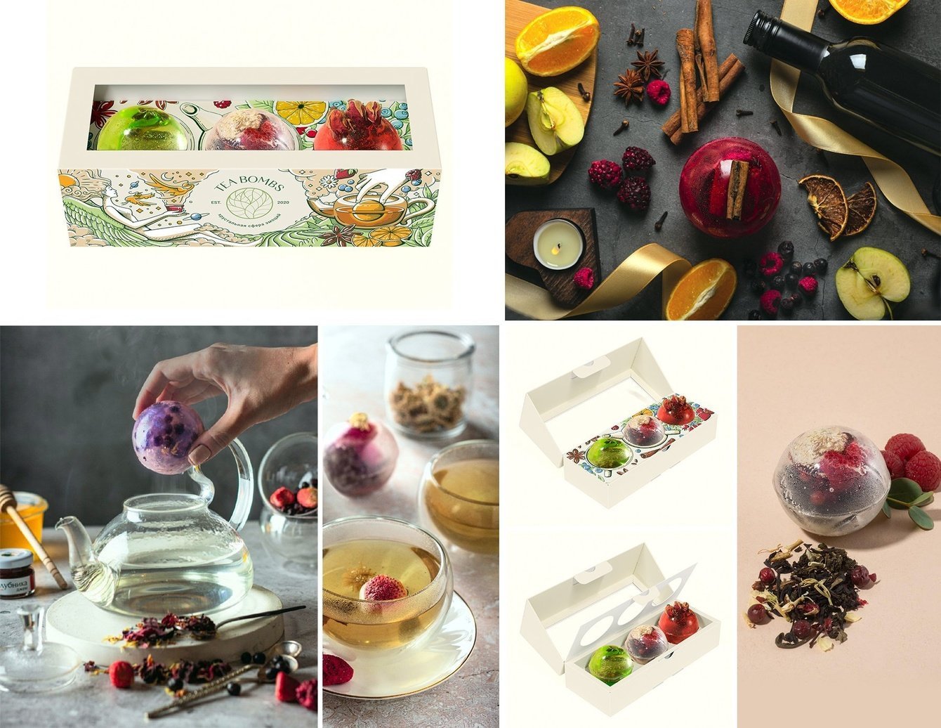 Проектирование упаковки для чайных сфер «Tea Bombs»