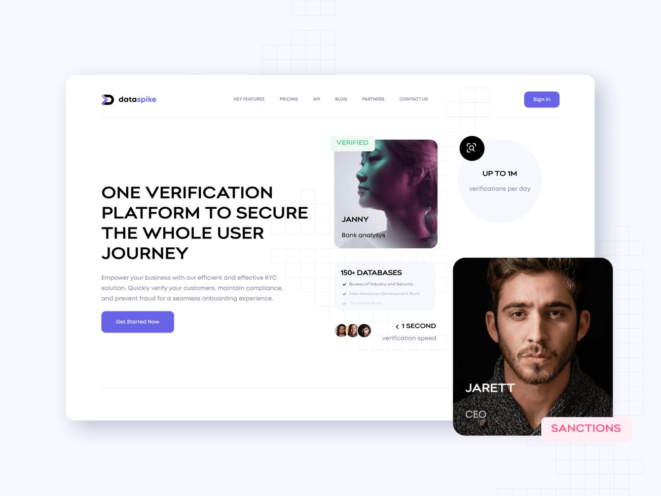 DataSpike. Сайт и платформа для KYC и AML