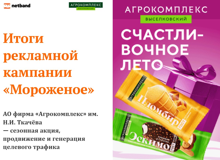 Итоги рекламной кампании «Мороженое»