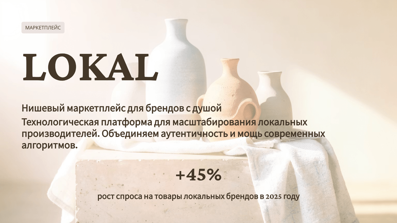 Разработка позиционирования и визуальной концепции для нишевого E-com маркетплейса LOKAL