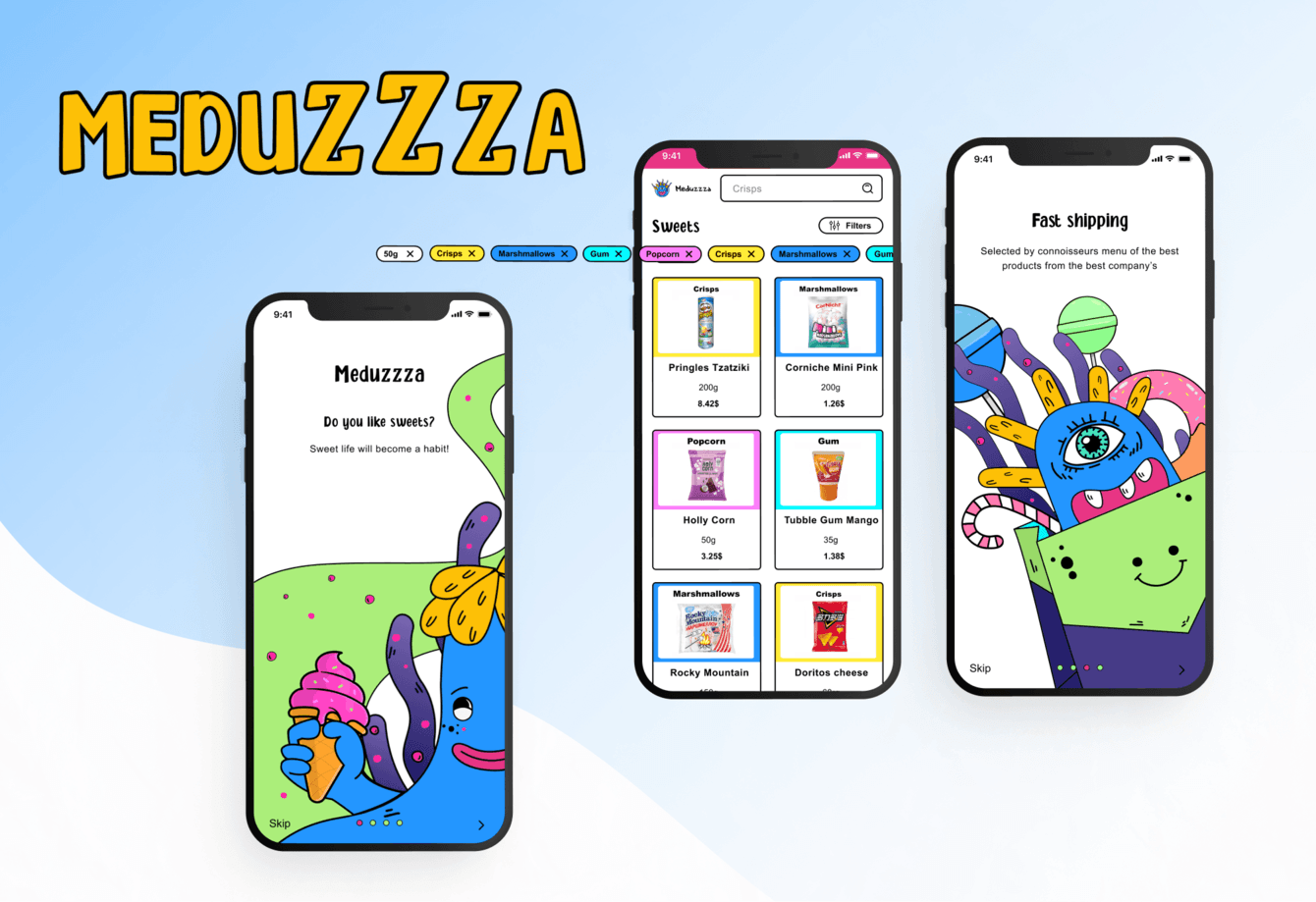 Мобильное Приложение для Быстрой доставки сладостей