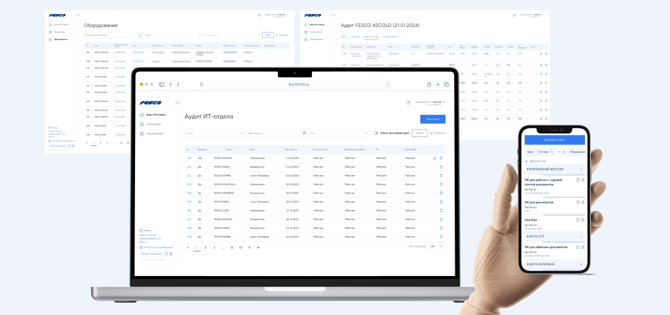 Платформа для ИТ-аудита судов FESCO