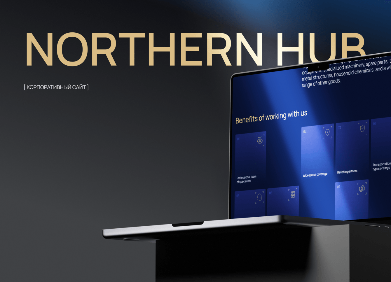 NORTHERN HUB: стильный сайт для логистической компании