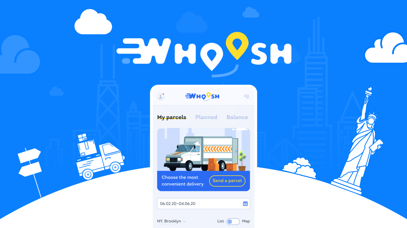 От двери к двери, изо дня в день. Зарубежный сервис доставки экспресс-доставки Whoosh