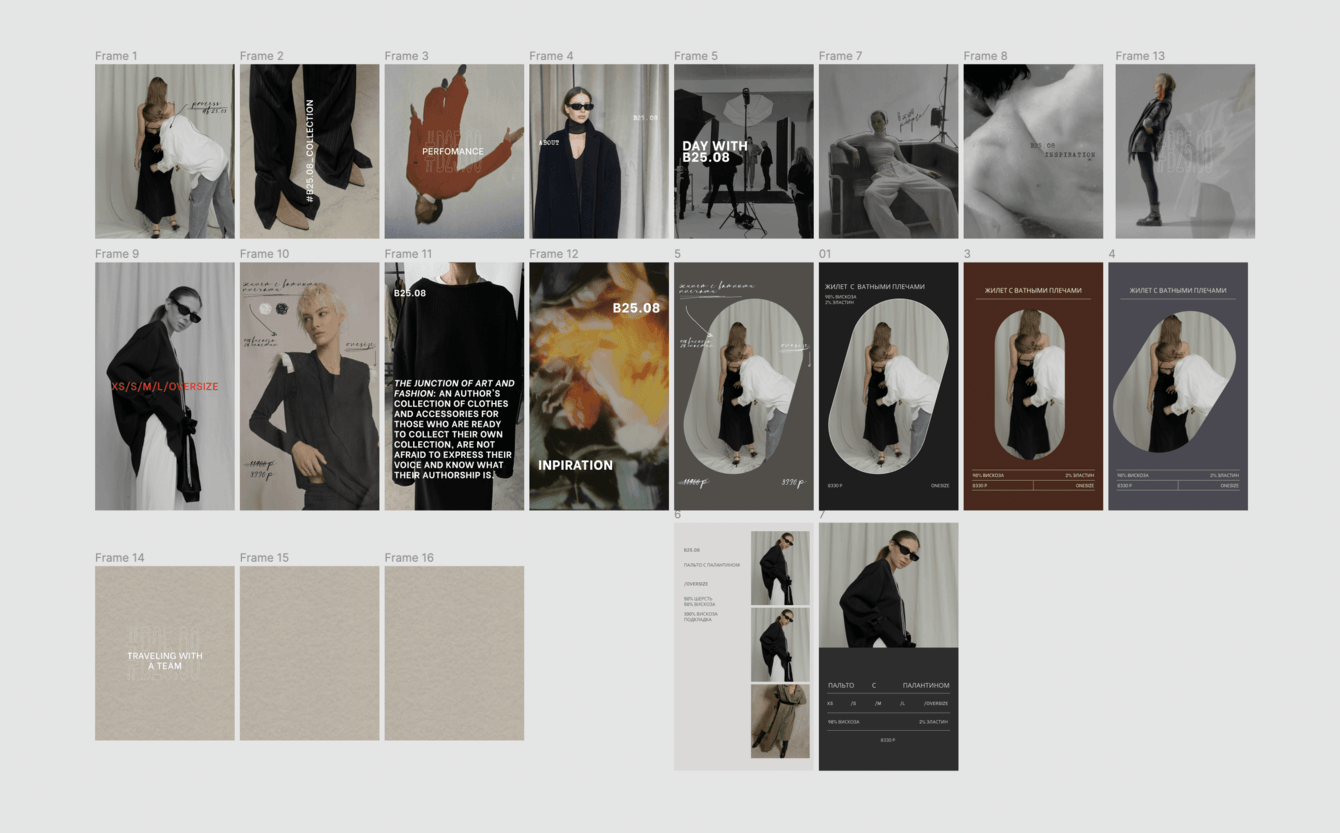 ведение социальных сетей для бутика дизайнерской одежды