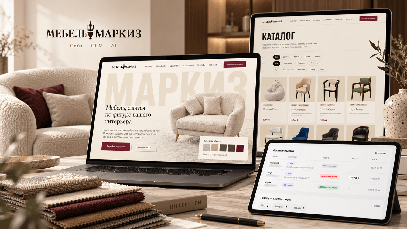 Заявки, склад и производство - в одной системе: мебельная фабрика вышла в интернет за 2 месяца