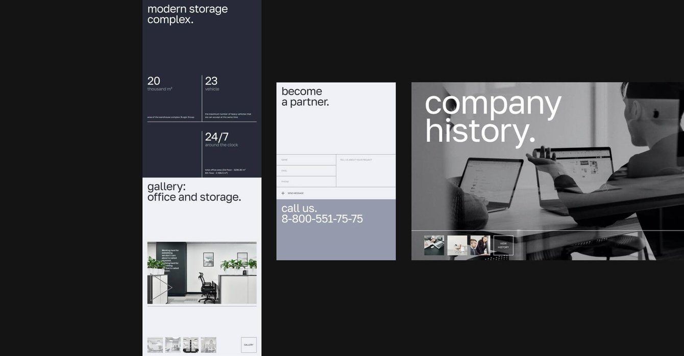 Разработка дизайна корпоративного сайта для компании 3Logic