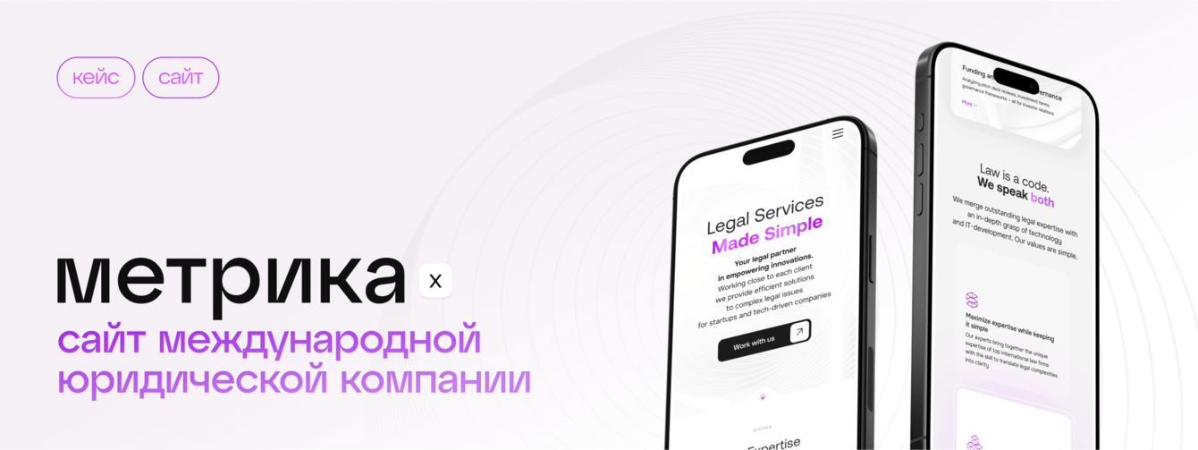«МЕТРИКА» х сайт для международной юридической компании
